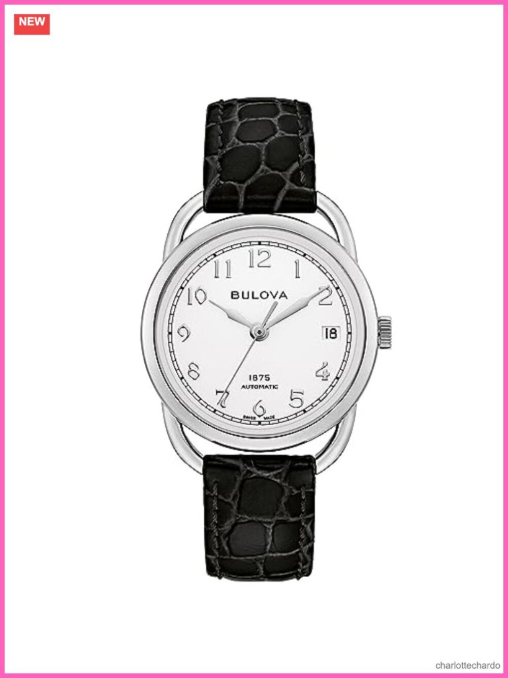 Joseph Commodore Limited Edition Automatic Black Leather Watch 34.4mm